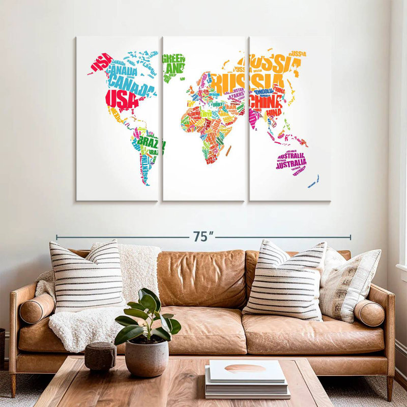 Carte du monde Aliaz, H 42 po x l 65 po