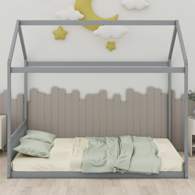 Lit en bois avec tête de lit