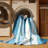 Machine Washable Pandelica Niagara Falls Contemporary Ombre Rug in Beige – BabyBlue Binding-560074305