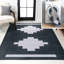 Tapis bleu marine / gris clair Linfert-1551823629