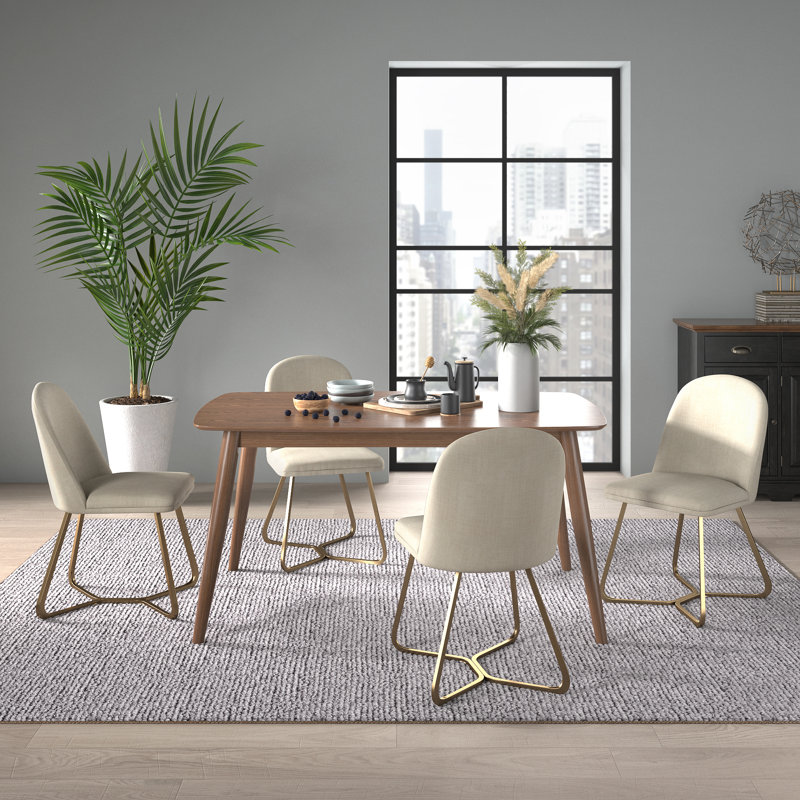 Ensemble de salle à manger Colson, H 29,33 po x l 59,06 po x P 35,44 po, Brun, Beige