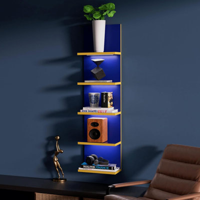 5-tier Floating Shelf With Led Lights