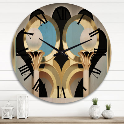 Horloge murale surdimensionnée en bois