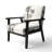 'Gunveig - Glam Dancing Shape IV - Upholstered Modern Accent Arm Chair