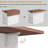 3 Pieces Kitchen Island Set with Storage Cabinet, Drawers, and 2 Stools-378934770