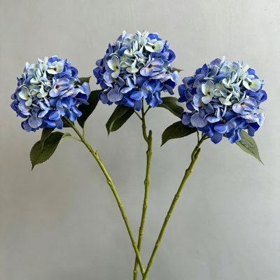 Arrangement floral d'hortensia artificiel pour remplisseur de vase, bouquet de fleurs à longue tige de verdure de ferme pour décoration de table de centre de table de bureau à domicile