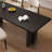 Rectangular light luxury dining table and chair-111169836
