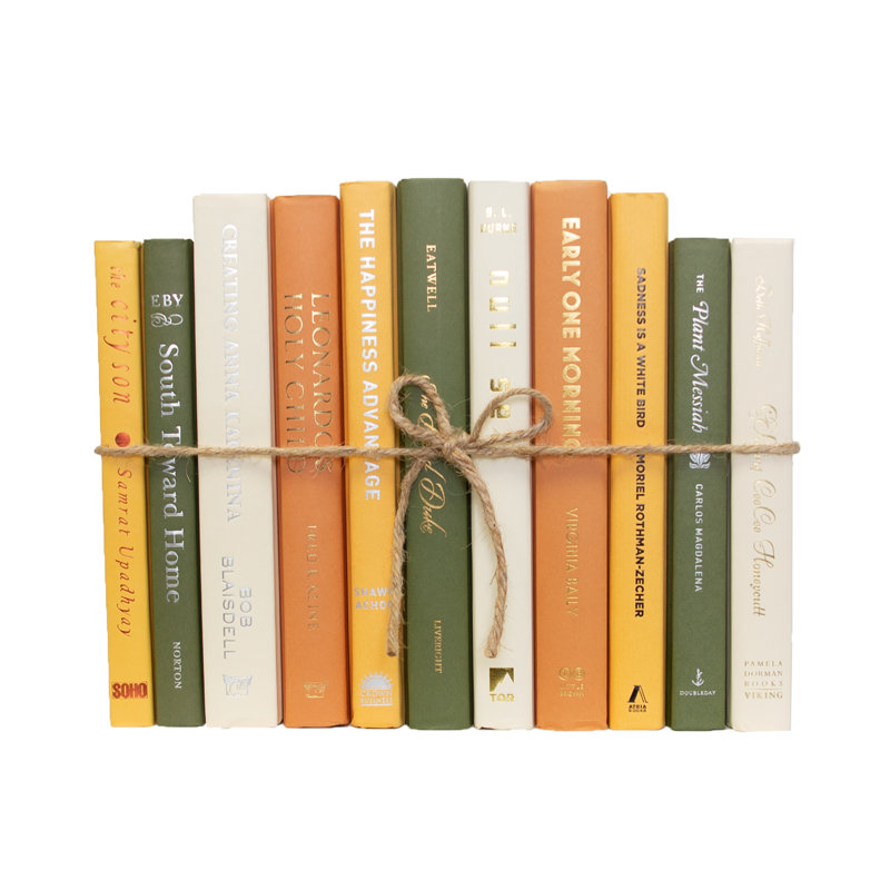 Decorative Books - Safari Book Bundle - 1 Foot of Yellow and Brown Books