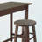 Hopkins 3-Pc Breakfast Table Set with Counter Stools, Walnut