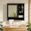 Armoire murale Straitson avec miroirs et tablette réglable-2034404118