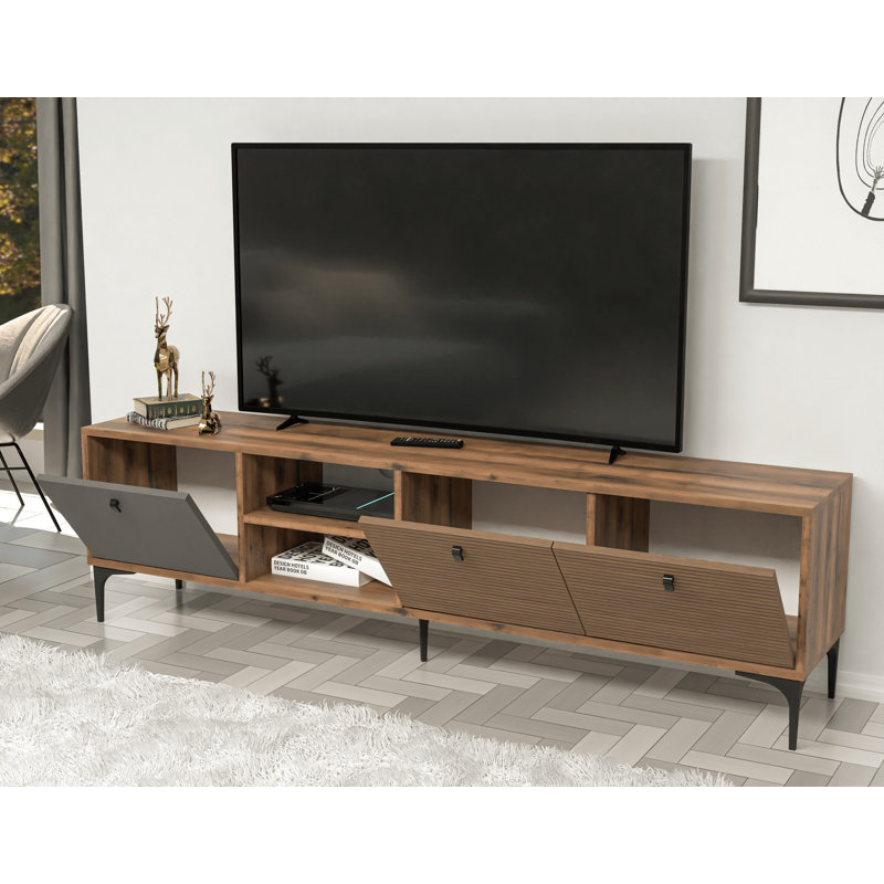 Keikei Unfinished TV Stand, Grey