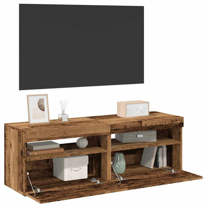 Aslaug Unfinished TV Stand for TVs up to 24", Old Wood