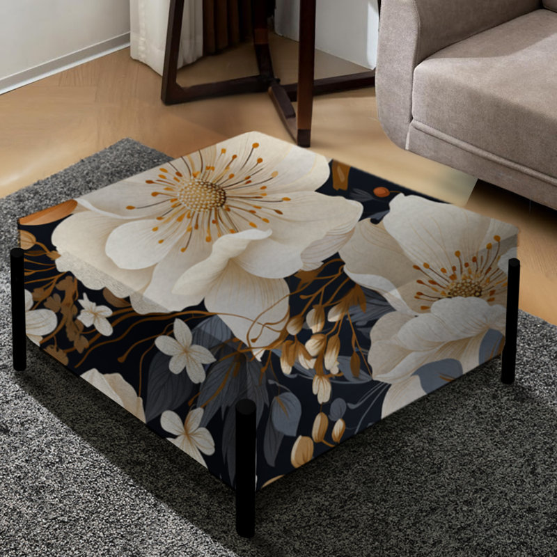 Delicate Magnolia Dreams - Grand repose-pieds carré floral