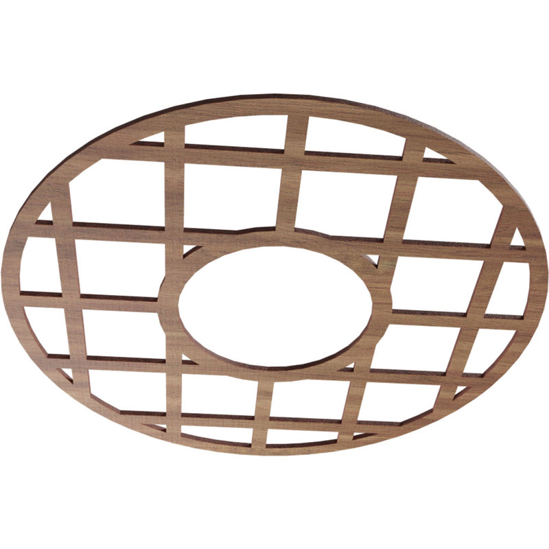 Médaillon de plafond 24 "x 24" x 8 3/4 "x T 1/4" O'Neal, Noyer, H 22 po x l 22 po x P 0,25 po
