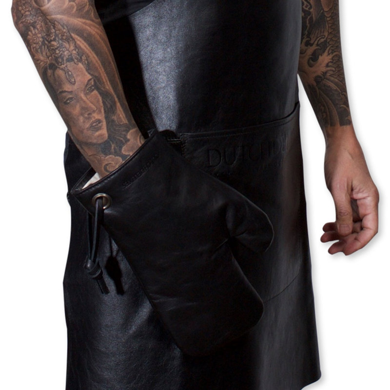 BIDKhome Leather Potholder, Black