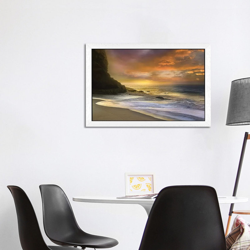 Morning Fire by Mike Calascibetta - Wrapped Canvas Painting, White Framed, 66.04 cm H x 45.72 cm W