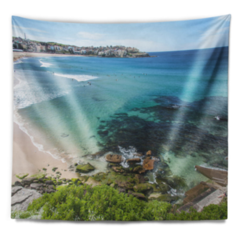 Tapisserie «Seashore Expansive Sydney Bondi Beach», H 68 po x l 80 po