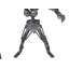 Figurine prédateur en métal avec lance