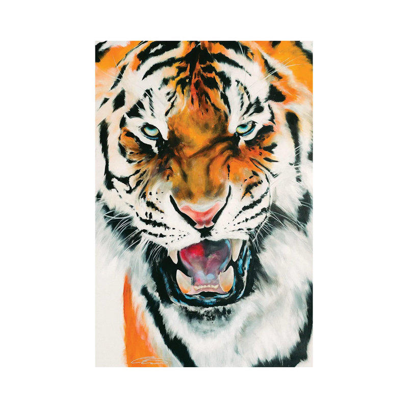 Tiger by Chance Watt - Wrapped Canvas Print, 20.32 cm H x 30.48 cm W