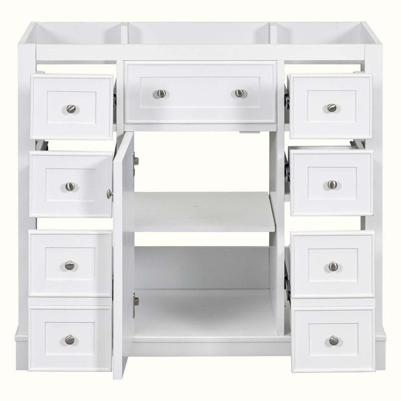 35,6 base de meuble-lavabo simple seulement, Blanc