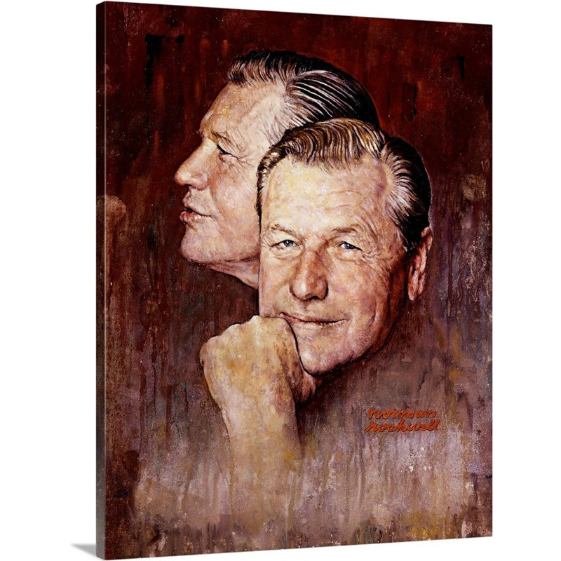 Portrait of Nelson A. Rockefeller, art mural sur toile, Toile tendue, H 45 po x l 36 po x P 1,25 po