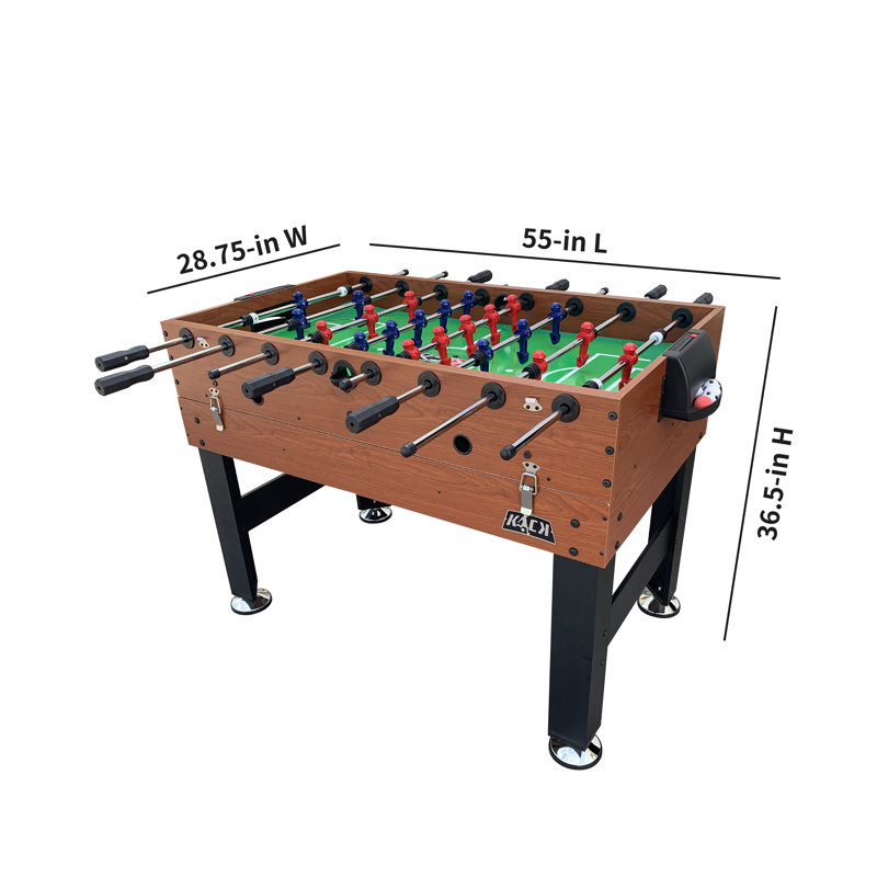 KICK Trilogy 55″ 3-in-1 Multi Game Table Combo Arcade Set for Home, Game Room, Friends & Family, Brown