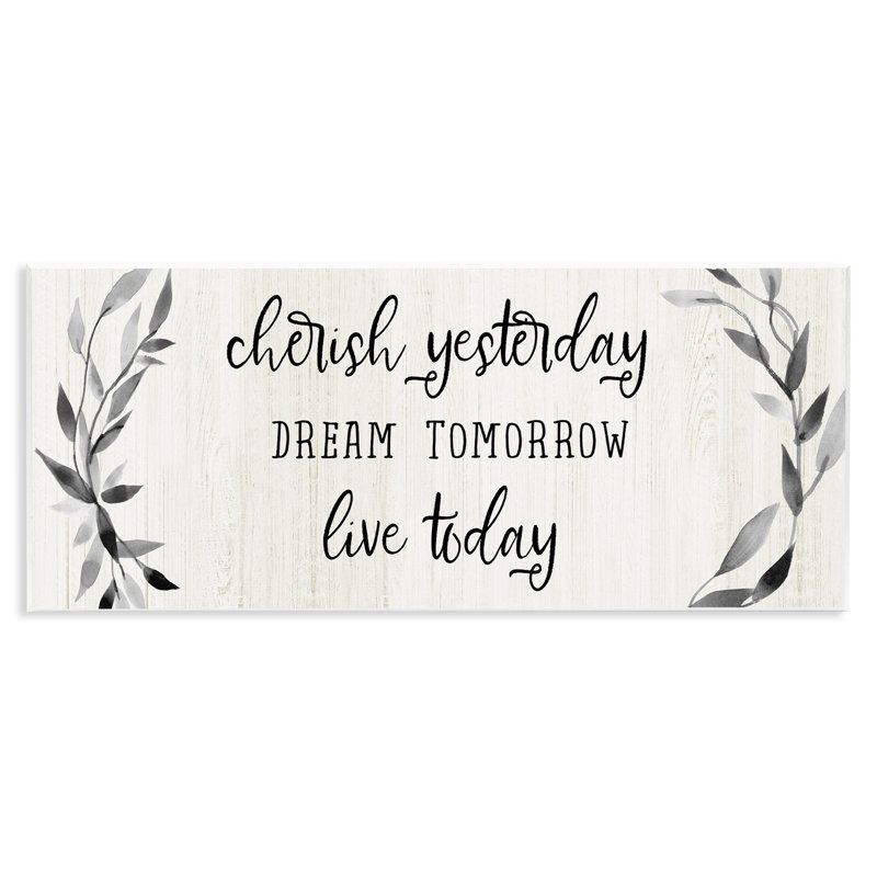 Plaque murale Cherish Dream Live Today, design par Carol Robinson
