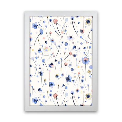 Blue Soft Flowers - Print