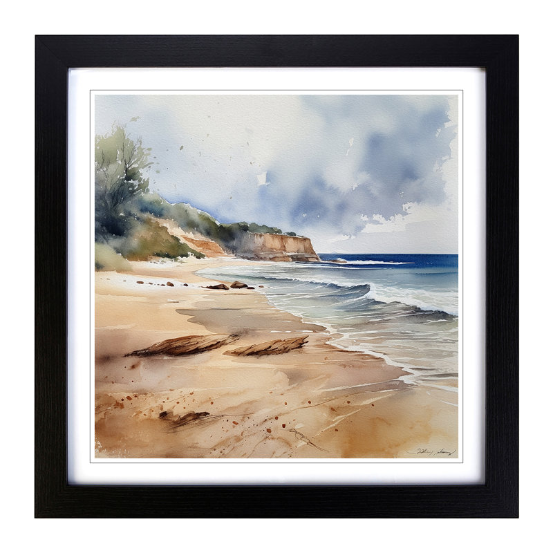 Single Picture Frame Print on Wood, Black