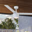 Ventilateur de plafond d'intérieur de 44 po avec éclairage Skelton, ventilateur de plafond à chaîne à 3 pales, moteur CA réversible, ensemble d'éclairage DEL à changement de couleur - blanc mat-262816891-262816884-181729895