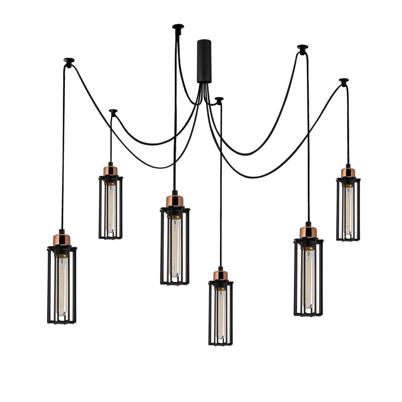 Luminaire suspendu rectangulaire à 6 lumières Jolyon