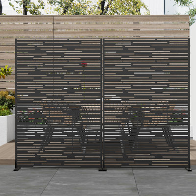 6 ft. H x 4 ft. W Metal Privacy Screen by MAYEERTY