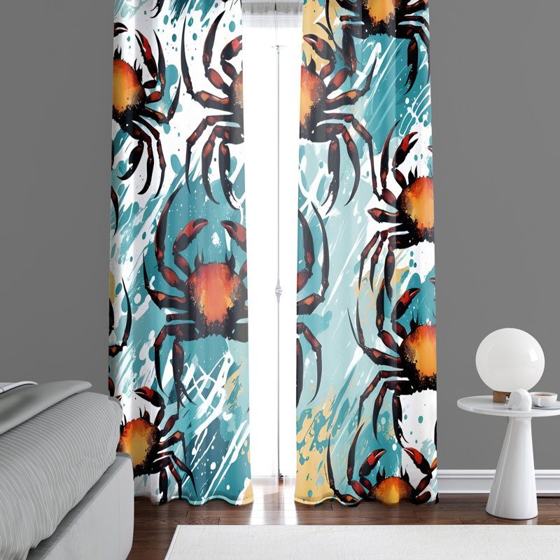 Paire de rideaux semi-transparents en polyester Dotsy, L 40 po x L 82 po