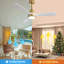 48 Inch Low Profile Ceiling Fan DC 3 Solid Wood Fan Blade Noiseless Reversible Motor Remote Control With Light-983455023-983454995