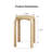 Natural Tone Mdf Stackable Backless Stools Set