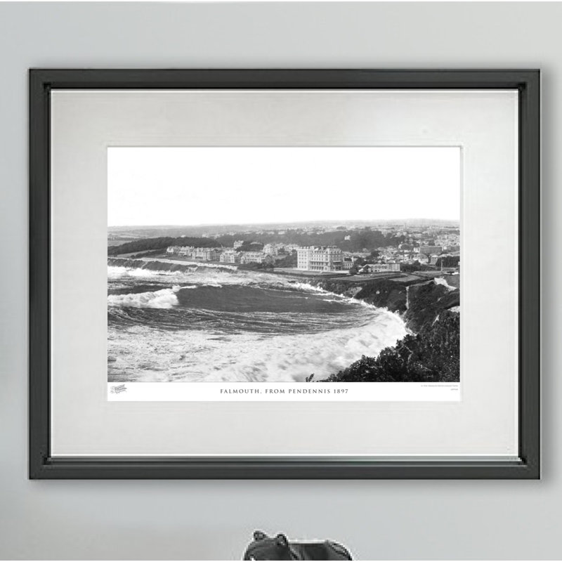 Falmouth, From Pendennis 1897 - Single Picture Frame Print, 45cm H x 60cm W x 2.3cm D