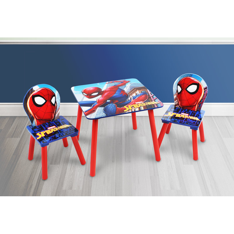 Marvel Spider Man Wooden Table & 2 Chairs Set