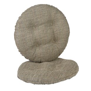 Augld 2 Pack Bar Stool Cushion Small Kids Chair Pad with Ties Round Grey  14x14In