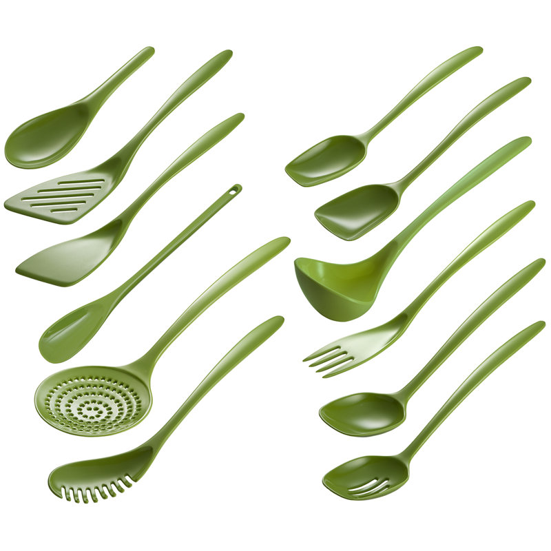 Ensemble d'ustensiles de cuisine 12 pièces Hutzler, vert
