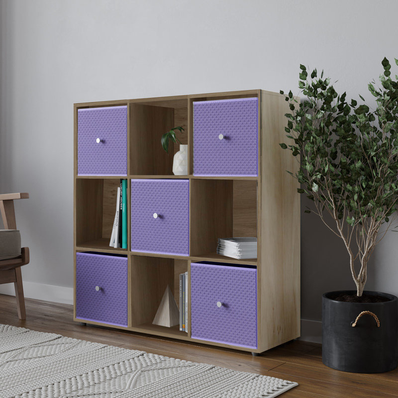 93cm H x 12cm W Solid Wood Standard Bookcase, Oak/Lilac