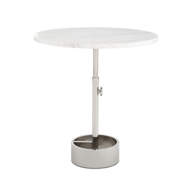 Myles Accent Table Large (Oil Rubbed Bronze), Polished Nickel