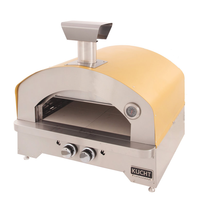 NAPOLI Outdoor Portable Propane Gas Pizza Oven in Yellow, Yellow