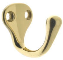 Wall Hook, Polished Brass
