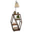 Lampe sur pied moderne avec bibliothèque 100% bois de sapin, hauteur 65 po | Corps en métal, finition beige et noire | Douille E27 (40 W maximum) | Éclairage élégant pour le salon, la chambre à coucher et le bureau, parfait pour la décoration de fantaisie et champêtre-1722638788