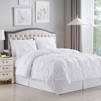 8 Piece Bed In A Bag Pintuck Comforter Set with Bed Sheets