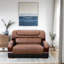 3 - Piece Premium Cowhide Genuine Leather Living Room Sofa Set-750930796
