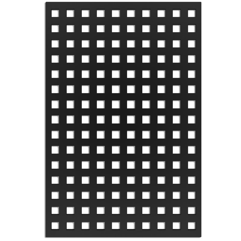 48'' x 32'' Square Vinyl Privacy Screen, Black