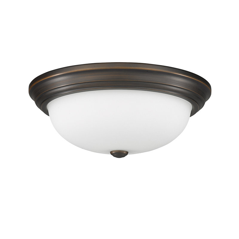 Plafonnier encastré 3 lumières 15 po Andreya, Bronze huilé