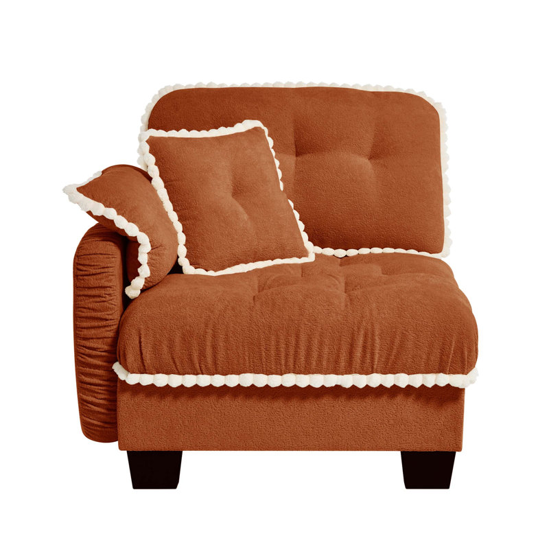 Sofa LSF Chenille -Orange, Orange