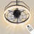 20'' Modern Ceiling Fan With Light With Remote Control, Crystal Ceiling Light With Fan, Timing & Dimmable